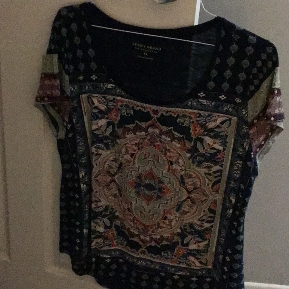 Lucky Brand cap sleeve tshirt